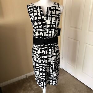 A black and white dress